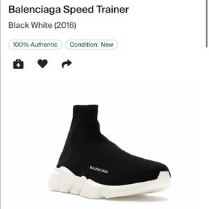 Flash Sale- Balenciaga Speed Trainer Sneaker Sock Shoe Womens Size 8 (38.5) Noir